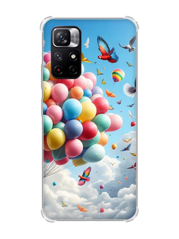 Чохол з потовщеними кутами на Xiaomi Redmi Note 11 5G :: Повітряні кульки (принт 365)