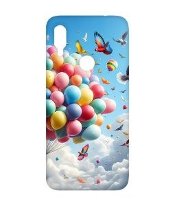 Матовий чохол з рожевими боками на Xiaomi Redmi Note 7/7 Pro :: Повітряні кульки /принт 365/