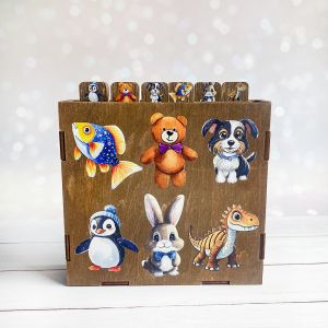 Дитячий набір трафаретів для малювання :: Тварини (6 трафаретів)