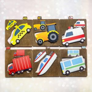 Сортер дитячий дерев'яний :: Транспорт (6 штук)