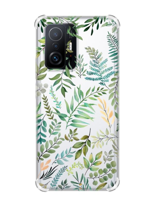 Чохол з потовщеними кутами на Xiaomi 11T :: Рослинний фон (принт 377)