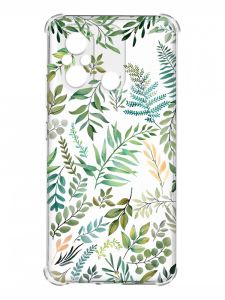 Чохол з потовщеними кутами на Xiaomi Redmi 12C :: Рослинний фон (принт 377)
