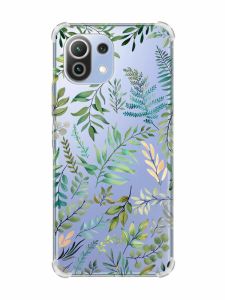 Чохол з потовщеними кутами на Xiaomi Mi 11 Lite :: Рослинний фон (принт 377)