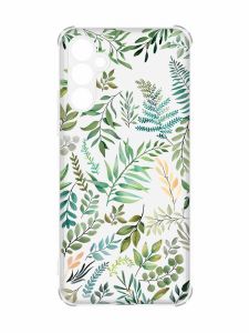 Чохол з потовщеними кутами на Samsung Galaxy A34 5G :: Рослинний фон (принт 377)