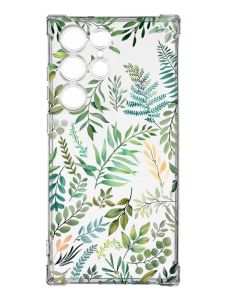Чохол з потовщеними кутами на Samsung Galaxy S23 Ultra :: Рослинний фон (принт 377)