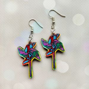 Сережки з дерева Паперовий вітрячок