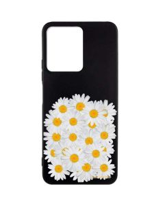 Матовий чорний чохол на Xiaomi Redmi Note 12 :: Букет ромашок (принт 40)
