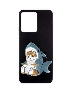 Матовий чорний чохол на Xiaomi Redmi Note 12 :: Кошеня (принт 120)