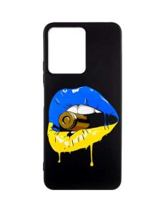 Матовий чорний чохол на Xiaomi Redmi Note 12 :: Губи і патрон (принт 264)