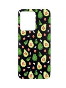 Матовий чорний чохол на Xiaomi Redmi Note 12 :: Авокадо з котиками (принт 301)