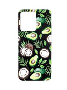Матовий чорний чохол на Xiaomi Redmi Note 12 :: Авокадо і кокос (принт 303)