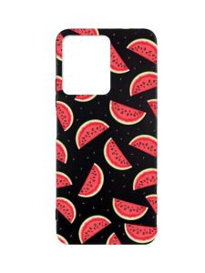 Матовий чорний чохол на Xiaomi Redmi Note 12 :: Кавуновий фон (принт 344)