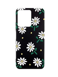 Матовий чорний чохол на Xiaomi Redmi Note 12 :: Ромашки (принт 368)