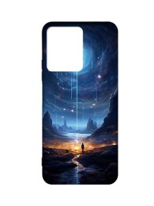 Матовий чохол з чорними боками на Xiaomi Redmi Note 12 :: Космос (принт 244)