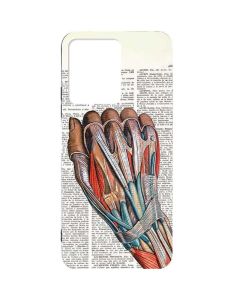 Матовий чохол з чорними боками на Xiaomi Redmi Note 12 :: Анатомія руки (принт 298)