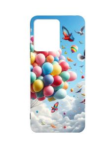 Матовий чохол з чорними боками на Xiaomi Redmi Note 12 :: Повітряні кульки (принт 365)