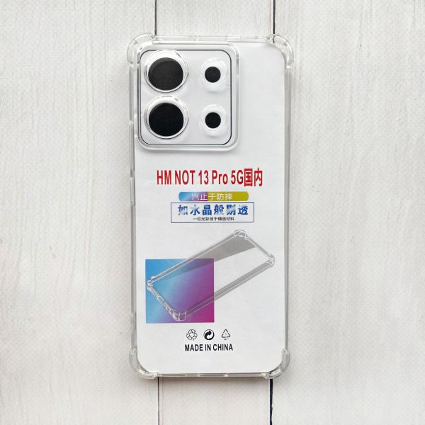 Прозорий силіконовий чохол з потовщеними кутами на Xiaomi Redmi Note 13 Pro 5G