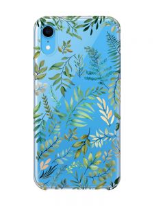 Прозорий чохол на iPhone XR :: Рослинний фон (принт 377)
