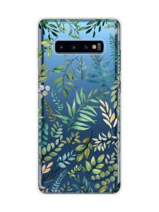 Прозорий чохол на Samsung Galaxy S10 Plus :: Рослинний фон (принт 377)
