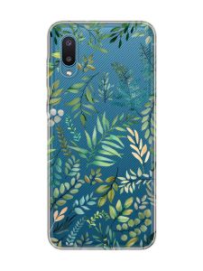 Прозорий чохол на Samsung Galaxy A02/A022 (2021) :: Рослинний фон (принт 377)