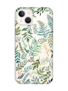 Прозорий чохол із захистом камери на iPhone 14 Plus :: Рослинний фон (принт 377)
