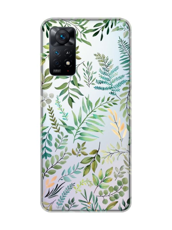 Прозорий чохол на Xiaomi Redmi Note 11 Pro :: Рослинний фон (принт 377)