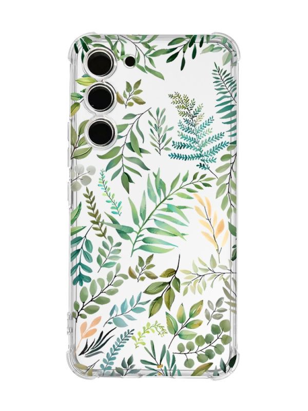 Чохол з потовщеними кутами на Samsung Galaxy S23 :: Рослинний фон (принт 377)