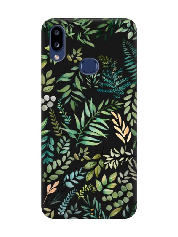 Матовий чорний чохол на Samsung Galaxy A10ѕ A107 :: Рослинний фон (принт 377)