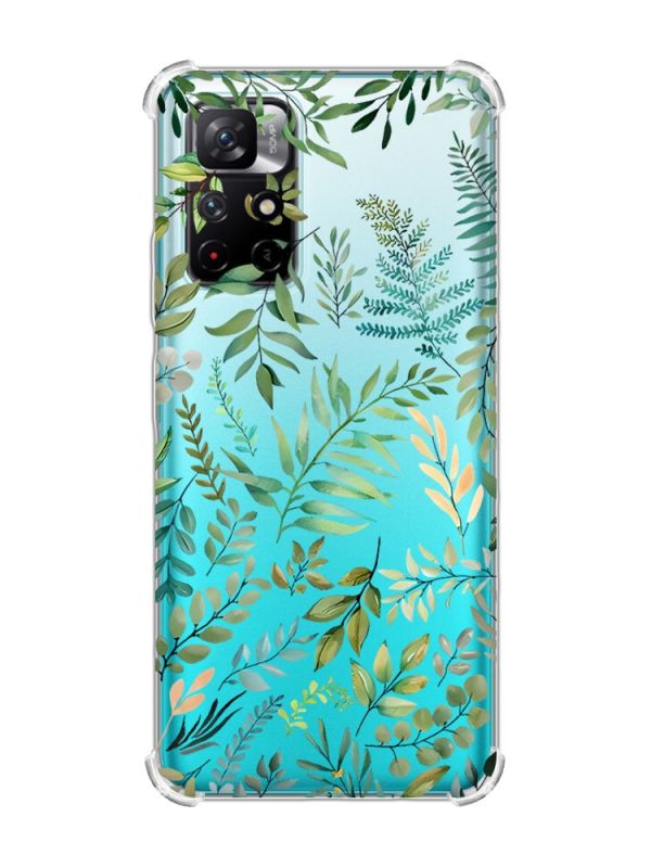 Чохол з потовщеними кутами на Xiaomi Redmi Note 11 4G :: Рослинний фон (принт 377)