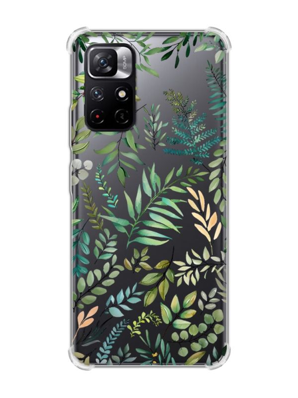 Чохол з потовщеними кутами на Xiaomi Redmi Note 11 5G :: Рослинний фон (принт 377)