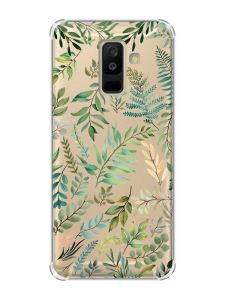 Чохол із потовщеними кутами на Samsung Galaxy A6 Plus :: Рослинний фон (принт 377)