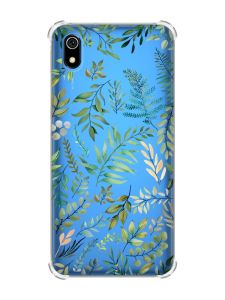 Чохол з потовщеними кутами для Xiaomi Redmi 7A :: Рослинний фон (принт 377)