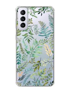 Чохол з потовщеними кутами на Samsung Galaxy S21 Plus :: Рослинний фон (принт 377)