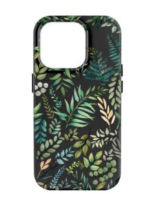 Матовий чорний чохол на Apple iPhone 14 Pro Max :: Рослинний фон (принт 377)