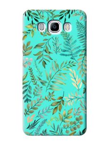 Матовий бірюзовий чохол на Samsung Galaxy J7(2016) J710 :: Рослинний фон (принт 377)