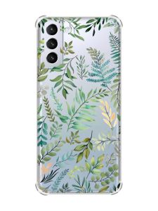 Чохол з потовщеними кутами на Samsung Galaxy S21 (G991) :: Рослинний фон (принт 377)