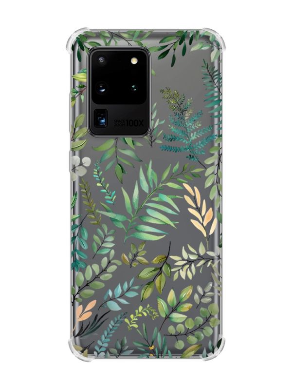 Чохол з потовщеними кутами на Samsung Galaxy S20 Ultra :: Рослинний фон (принт 377)