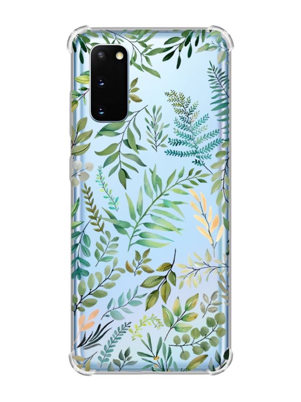 Чохол із потовщеними кутами на Samsung Galaxy S20 Plus :: Рослинний фон (принт 377)