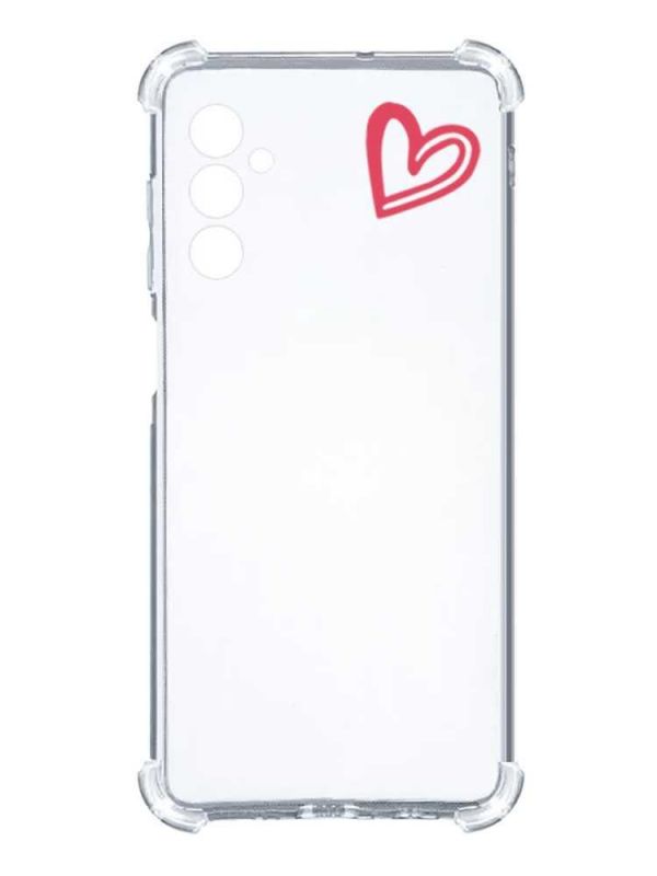 Чохол з потовщеними кутами на Samsung Galaxy A25 (A256) :: Сердечко червоне (принт 46)