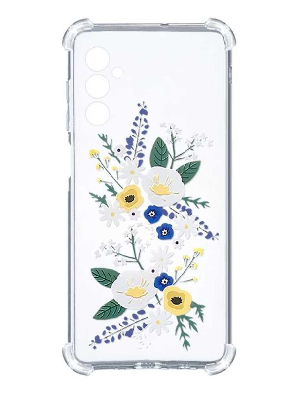 Чохол з потовщеними кутами на Samsung Galaxy M14 :: Квіти. Акварель (принт 271)