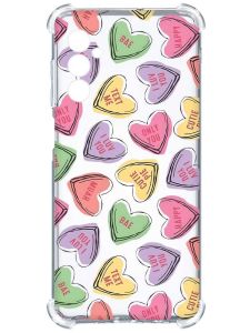 Чохол з потовщеними кутами на Samsung Galaxy M14 :: Сердечка з текстом (принт 333)