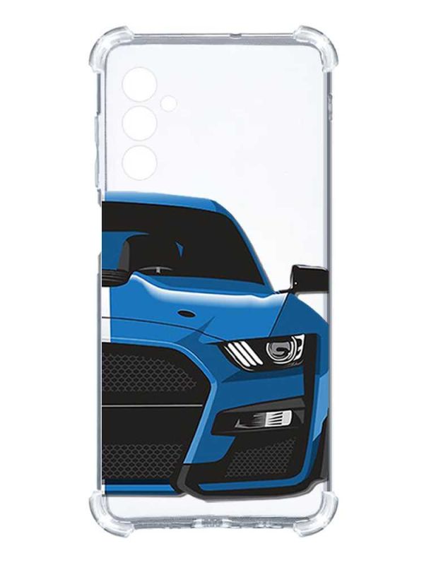 Чохол з потовщеними кутами на Samsung Galaxy M14 :: Авто синє (принт 229)