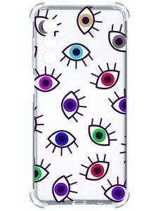 Чохол з потовщеними кутами на Samsung Galaxy M14 :: Різнокольорові очі (принт 336)