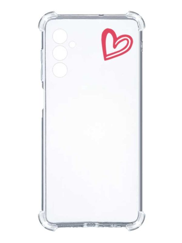 Чохол з потовщеними кутами на Samsung Galaxy M14 :: Сердечко червоне (принт 46)
