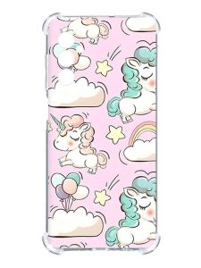 Чохол з потовщеними кутами на Samsung Galaxy M14 :: Єдинороги (принт 106)