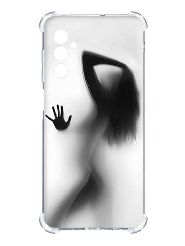 Чохол з потовщеними кутами на Samsung Galaxy M14 :: Силует дівчини (принт 66)