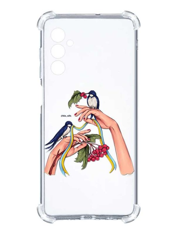Чохол з потовщеними кутами на Samsung Galaxy M14 :: Ластівки (принт 15)