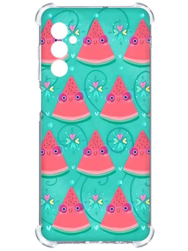 Чохол з потовщеними кутами на Samsung Galaxy M14 :: Веселі кавунчики (принт 348)