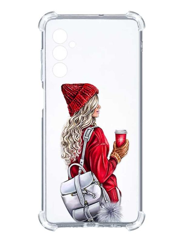 Чохол з потовщеними кутами на Samsung Galaxy M14 :: Дівчина з рюкзаком (принт 9)