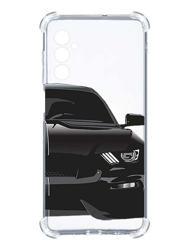 Чохол з потовщеними кутами на Samsung Galaxy M14 :: Авто чорне (принт 232)